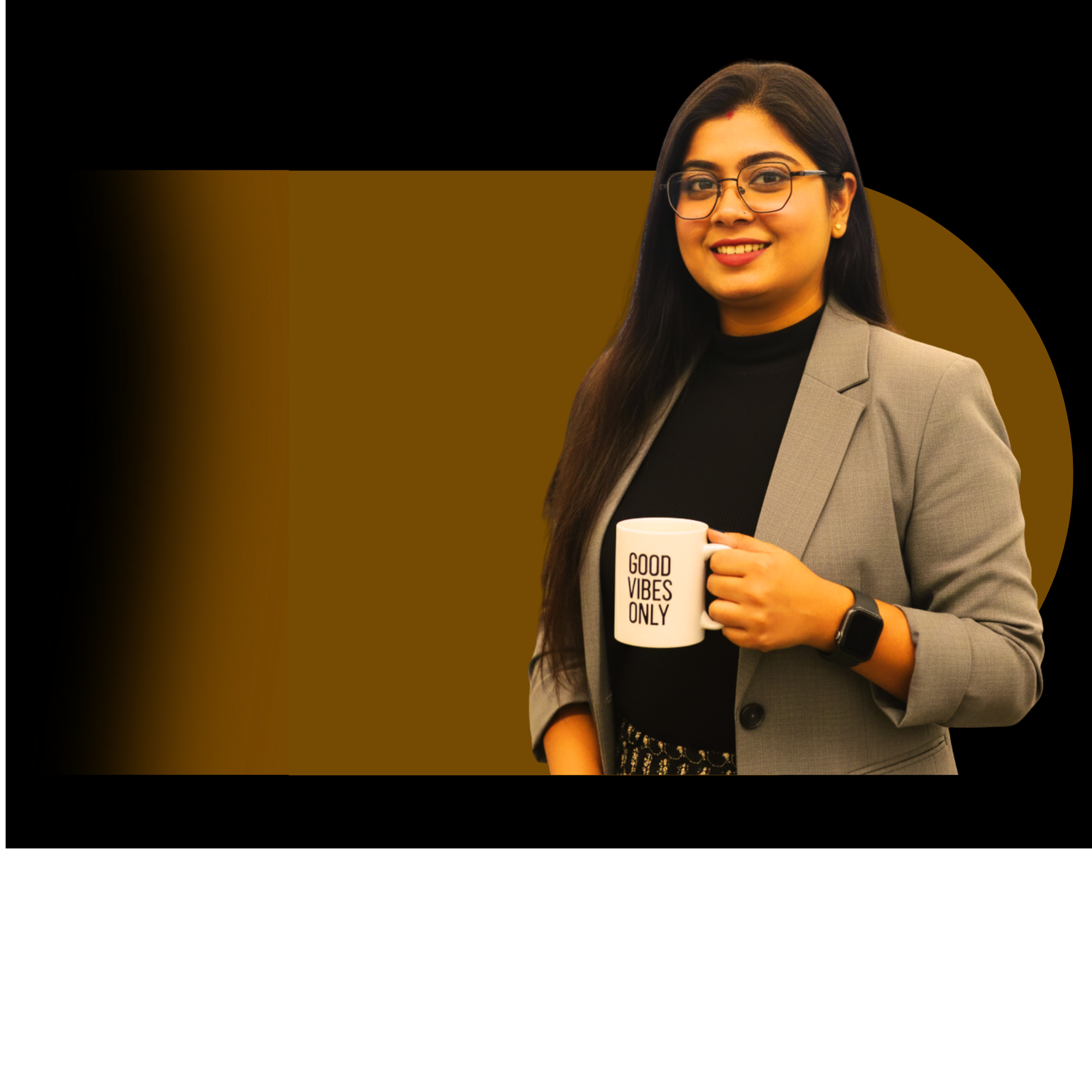 Person holding mug with positive message